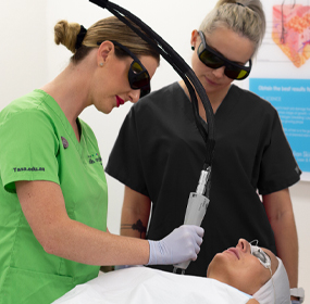 Laser training in action